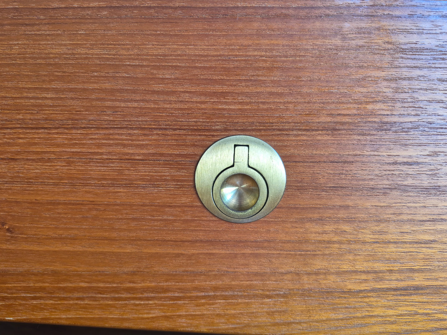 D Scan Teak Captain Line Trunk - SOLD