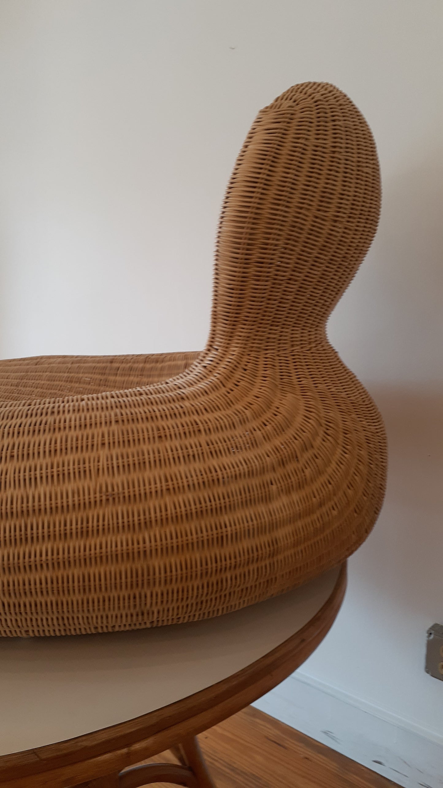 Biomorphic Rattan Chaise