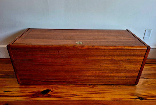D Scan Teak Captain Line Trunk - SOLD