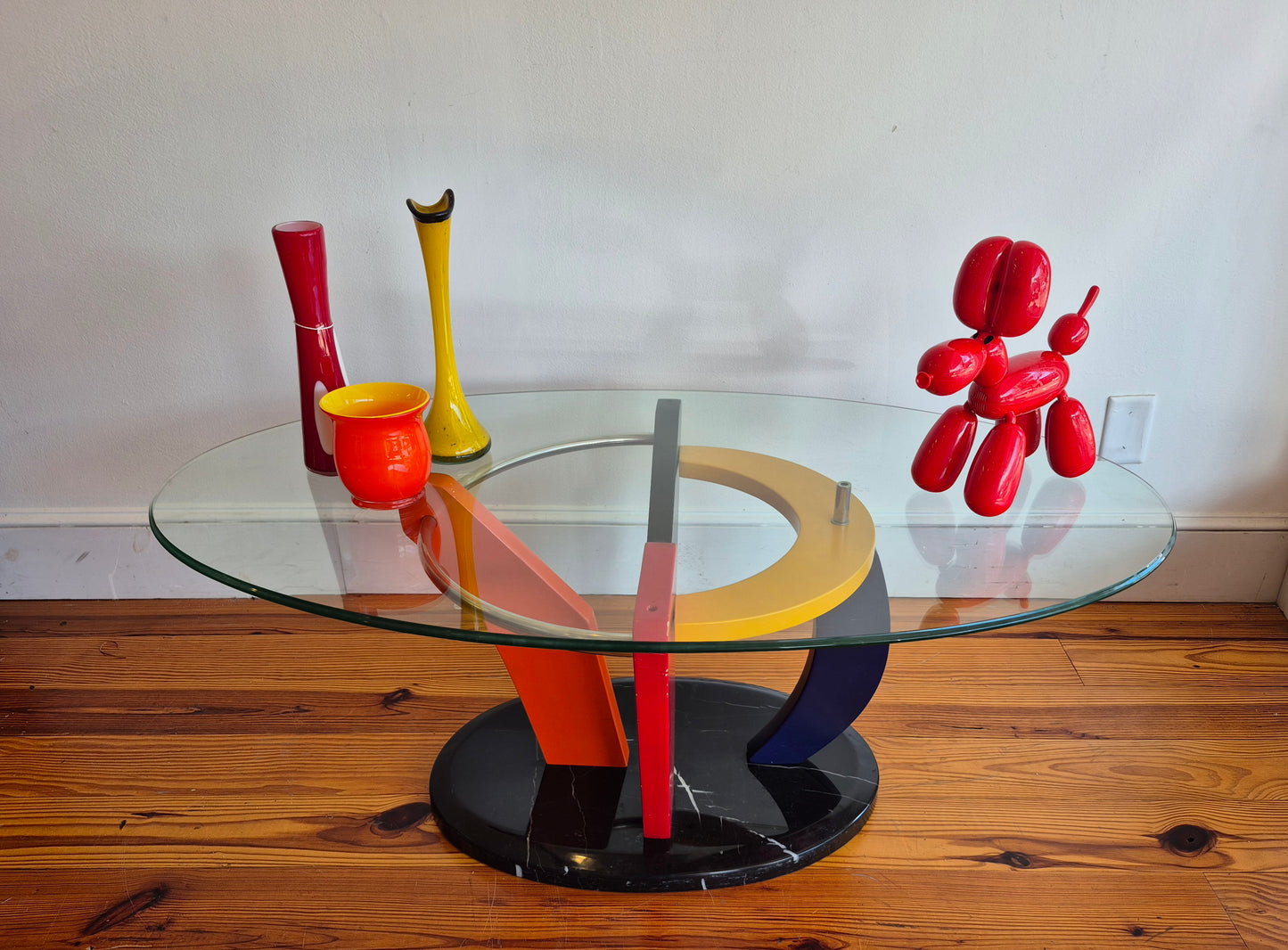 Memphis post-modern brightly colored coffee table