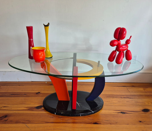 Memphis post-modern brightly colored coffee table