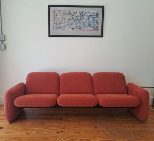 Herman Miller Chiclet  Three Seat Sofa in Burnt Orange